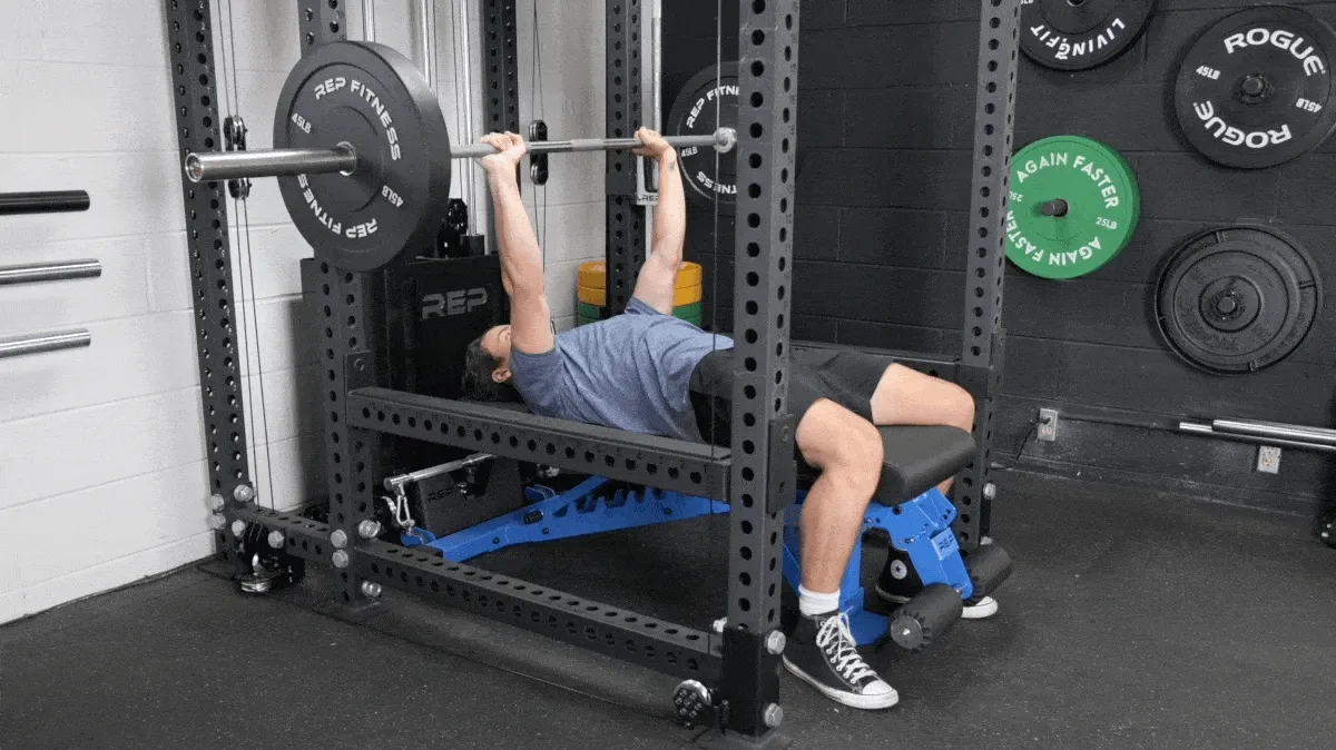 barbell bench press barbend movement gif masters