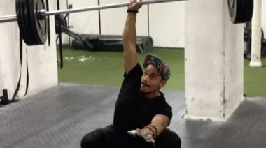 single arm barbell snatch