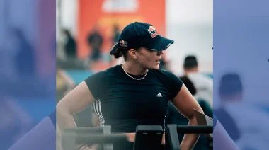 Laura Horváth is shown in a gym