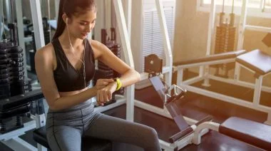 A fit person monitoring their heart rate.
