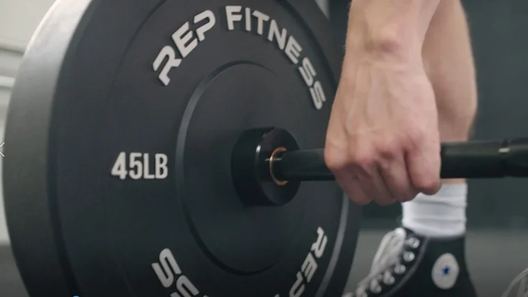 45-pound REP Black Bumper Plates
