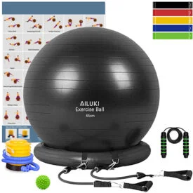 Yoga Ball, 65cm Exercise Ball Fitness Balls