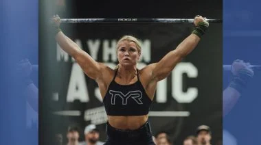 An athlete doing the Isabel workout