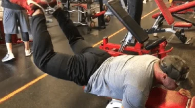 reverse hyper on bench