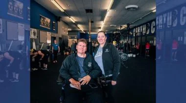 James Sharnick in his gym Certus CrossFit