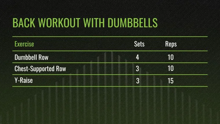 back workout with dumbbells