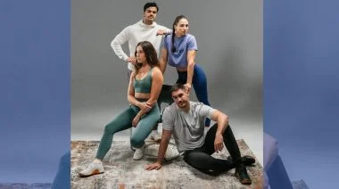 Athletes pose with Velites gear.