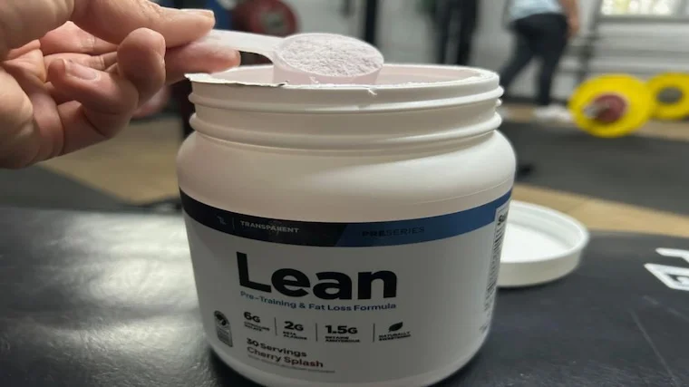 scooping-transparent-labs-lean One scoop of Transparent Labs LEAN Pre-Workout