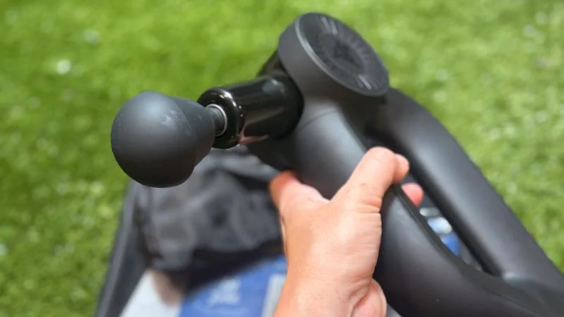 Front view of the Bob & Brad D6 Pro Massage Gun