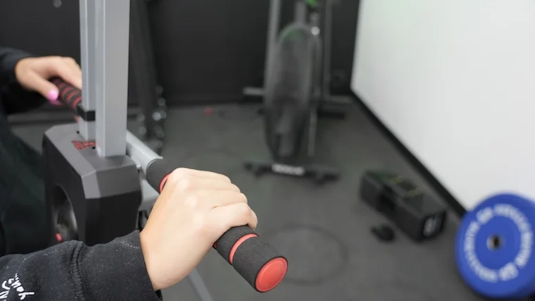 The handlebars featured on the MaxiClimber Vertical Climber