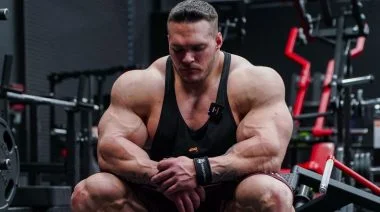 Nick Walker sits thoughtfully in the gym.