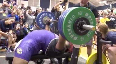 Mahailya Reeves 375 lb bench press