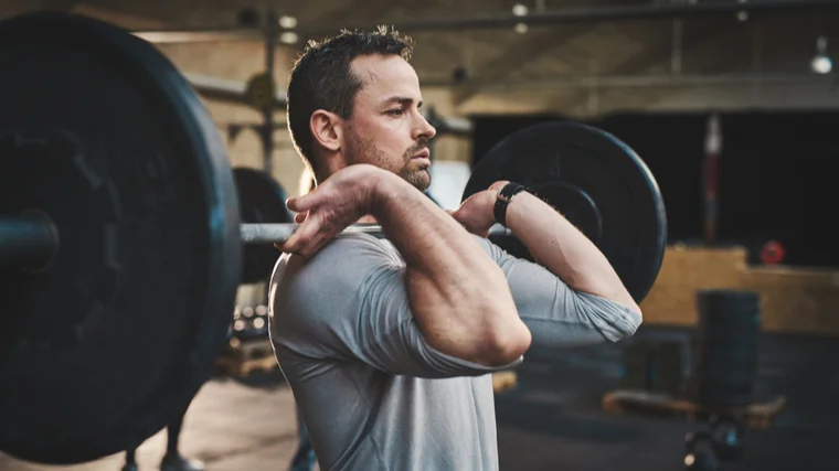 man holding front rack 