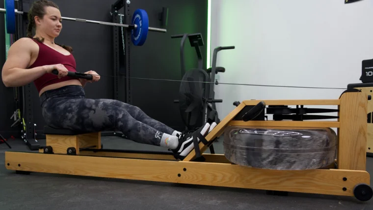 Our tester on the WaterRower.