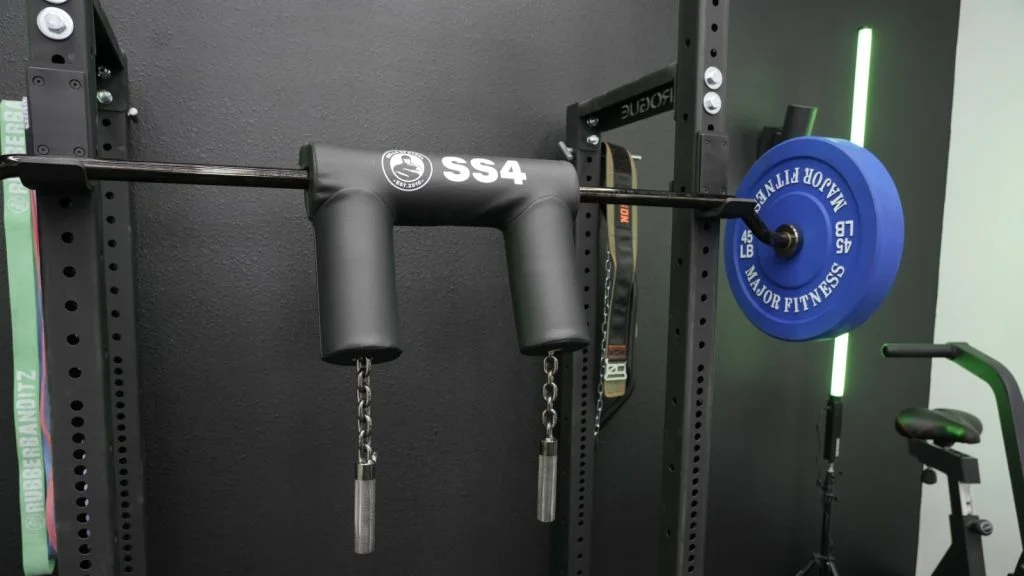bells of steel ss4 racked bar with chain handle attachments